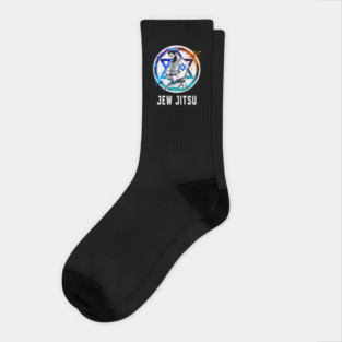 Jew Jitsu Funny Jewish Martial Arts Bjj Brazilian Jiu Jitsu Socks