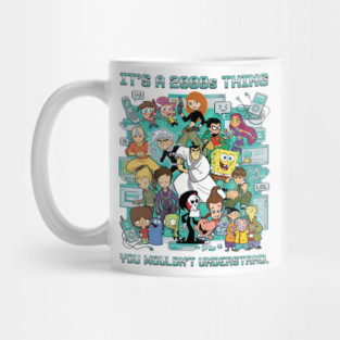 It’s a 2000s Thing — Y2K Cartoon Mashup | Early 2000s Animation Collage Mug