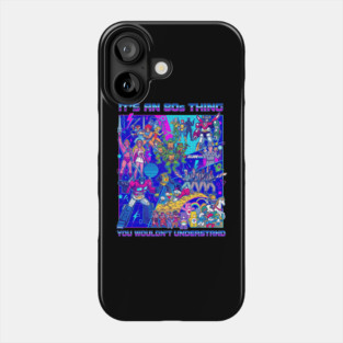 It’s an 80s Thing — Ultimate 1980s Cartoon Mashup | Retro Neon Animation Collage Phone Case