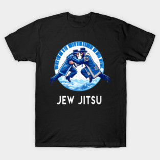 Jew Jitsu Karate Funny Hanukkah Jiu Jitsu Martial Arts T-Shirt