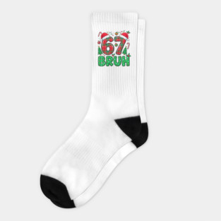 67 Bruh Christmas Socks