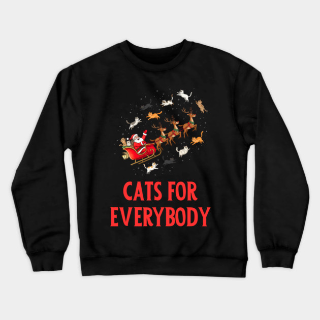Cats For Everybody Crewneck Sweatshirt by Creatifly Graphic Tees