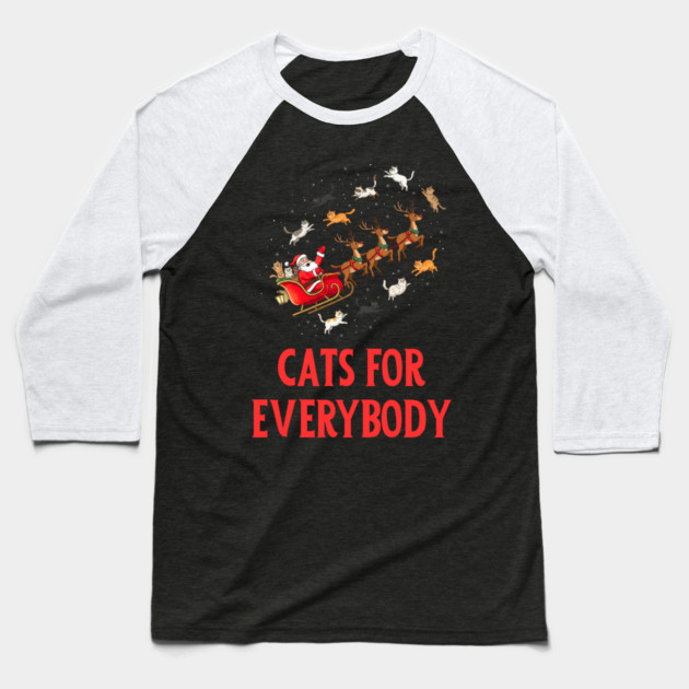 Cats For Everybody Baseball T-Shirt by Creatifly Graphic Tees