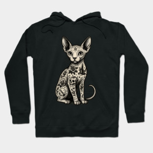 Tattooed Sphynx Cat Hoodie