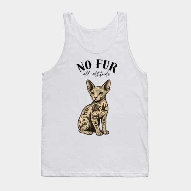 No Fur All Attitude Tank Top by Demian Stipatio