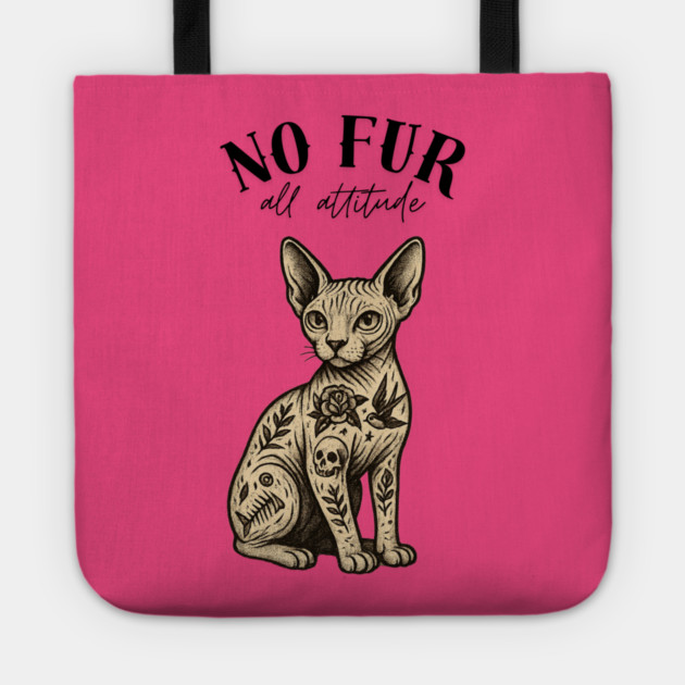 No Fur All Attitude Tote by Demian Stipatio