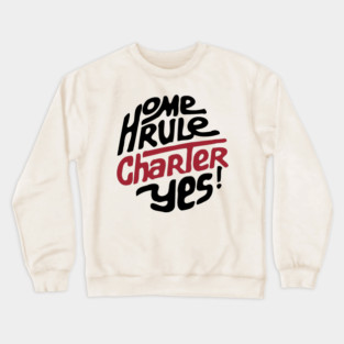 DC Home Rule Charter 1973 Retro Political Button Crewneck Sweatshirt
