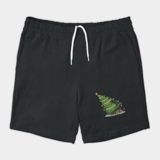 Cat Climbing the Christmas Tree Shorts