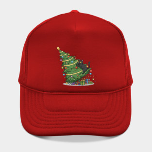 Cat Climbing the Christmas Tree Hat