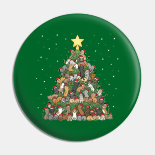 Christmas Cat Tree Pin