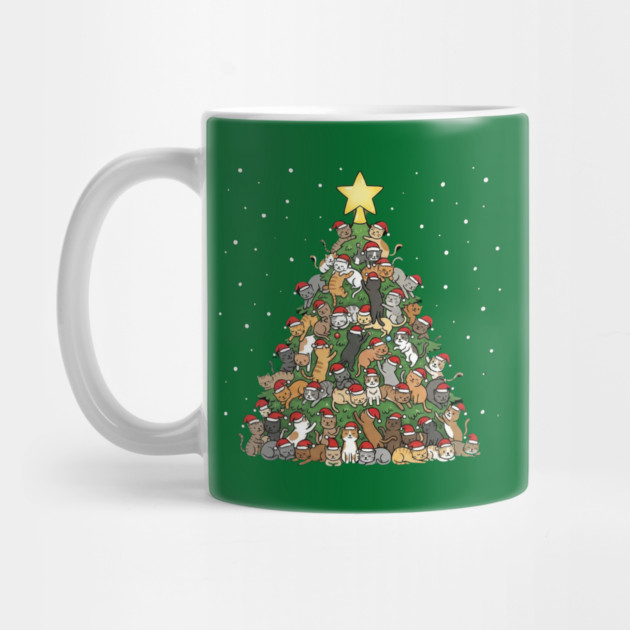 Christmas Cat Tree by Creatifly Graphic Tees