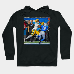 Dontayvion Wicks Catch Green Bay Packers vs Lions Detroit Hoodie