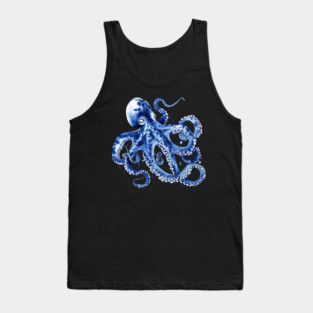 Blue Octopus Tank Top