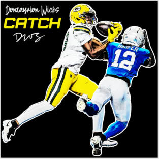 Dontayvion Wicks Catch Green Bay Packers vs Lions Detroit Posters and Art