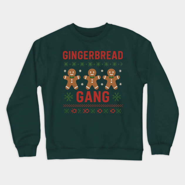Gingerbread Gang Crewneck Sweatshirt by Demian Stipatio