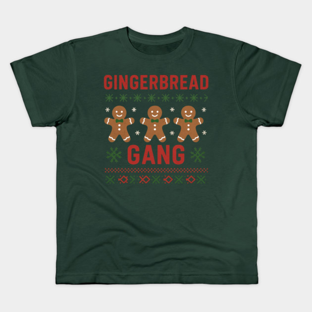 Gingerbread Gang Kids T-Shirt by Demian Stipatio