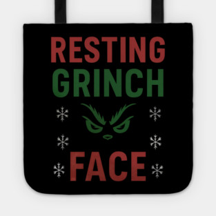 Resting Grinch Face Tote