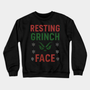Resting Grinch Face Crewneck Sweatshirt
