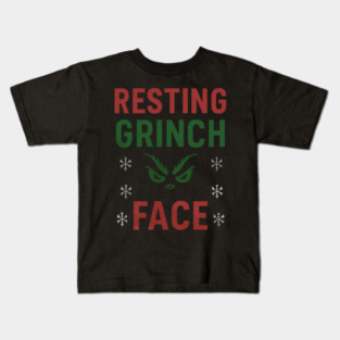 Resting Grinch Face Kids T-Shirt