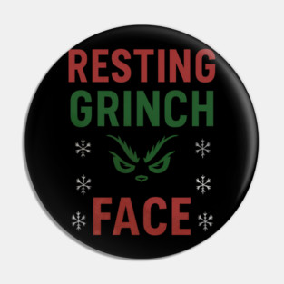 Resting Grinch Face Pin