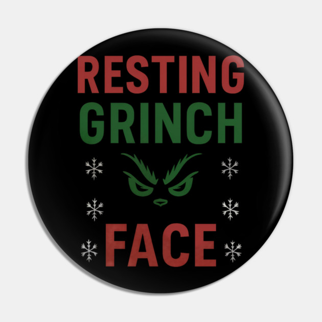 Resting Grinch Face Pin by Demian Stipatio