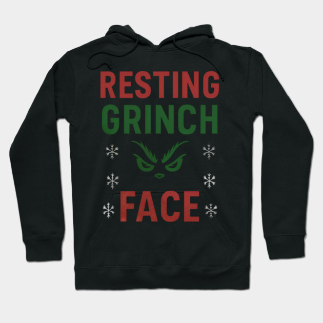 Resting Grinch Face Hoodie by Demian Stipatio