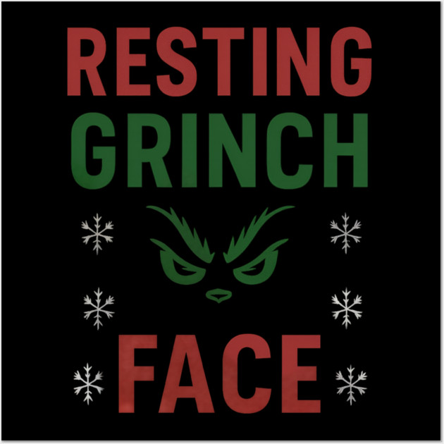 Resting Grinch Face Wall Art by Demian Stipatio