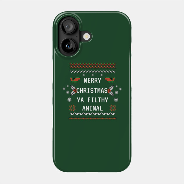 Merry Christmas Ya Filthy Animal Phone Case by Demian Stipatio