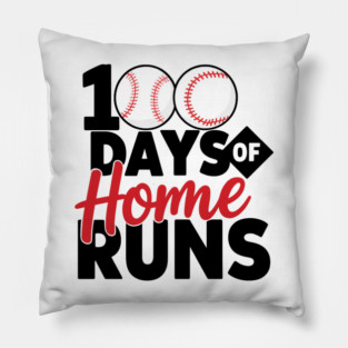 100 days home runs – Baseball Theme Pillow