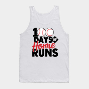 100 days home runs – Baseball Theme Tank Top