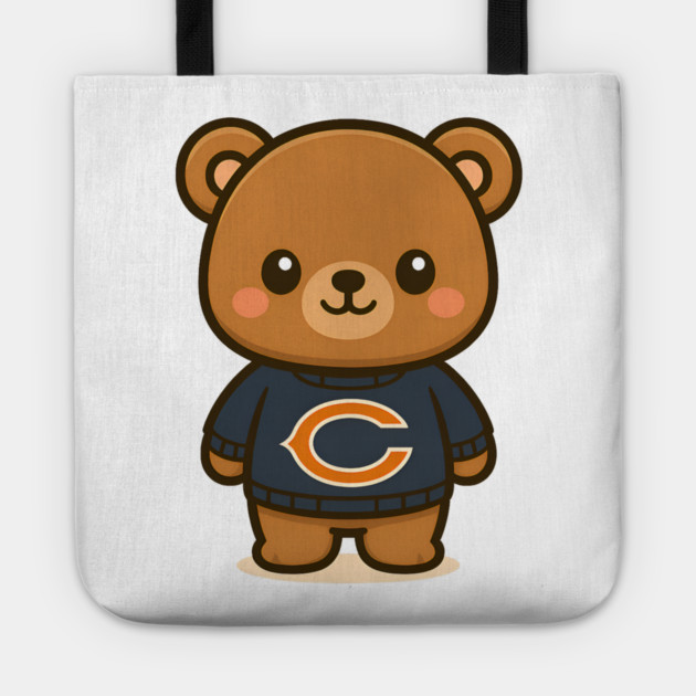 Chicago Bears Kawaii Tote by Demian Stipatio