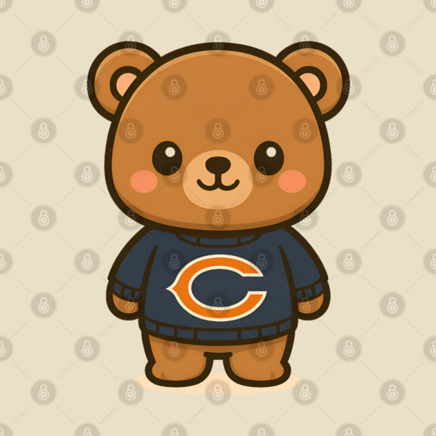 Chicago Bears Kawaii by Demian Stipatio
