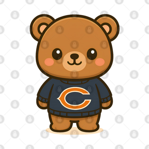 Chicago Bears Kawaii by Demian Stipatio