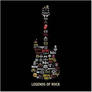 Legends of Rock Guitar Posters and Art