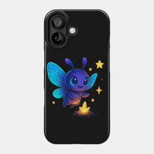 Cute Glowing Bug with Magic Sprout • Whimsical Fantasy Art Phone Case