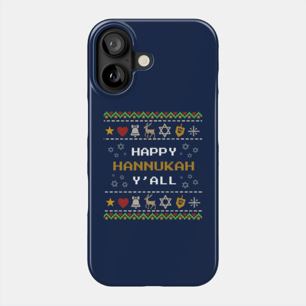Retro Pixel Hanukkah – Holiday Stitch Pattern Phone Case by Thank HaShem