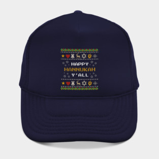 Retro Pixel Hanukkah – Holiday Stitch Pattern Hat
