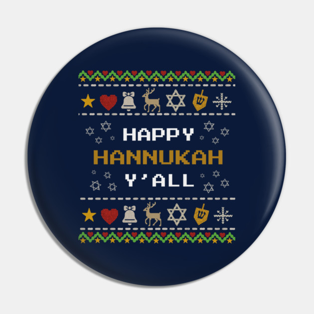 Retro Pixel Hanukkah – Holiday Stitch Pattern Pin by Thank HaShem