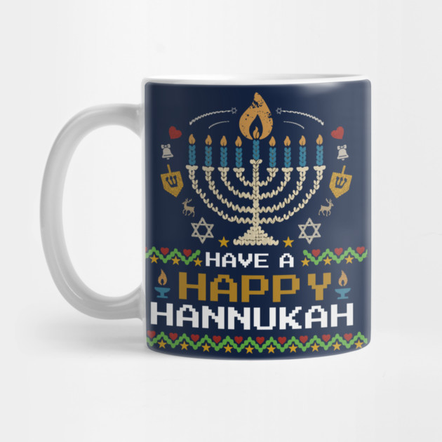 Knit Pixel Menorah – Have a Happy Hannukah by Thank HaShem