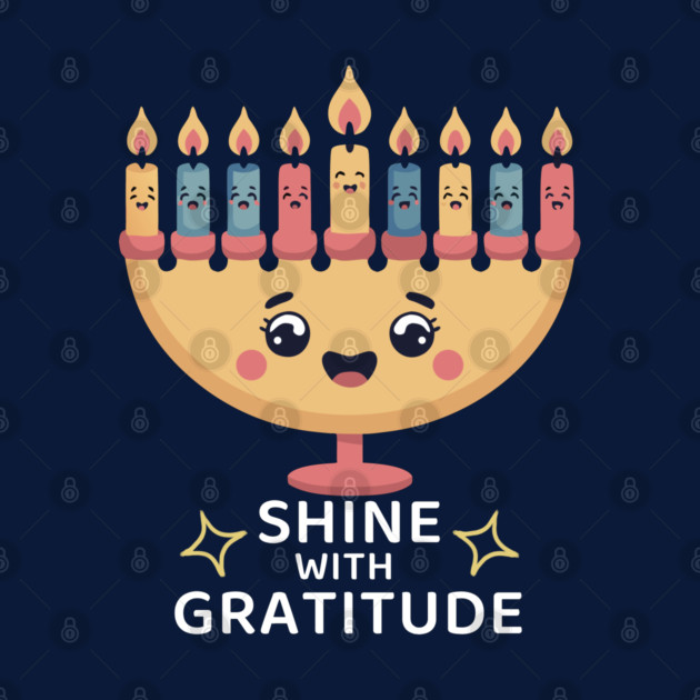Shine With Gratitude – Kawaii Hanukkah Latke Menorah by Thank HaShem