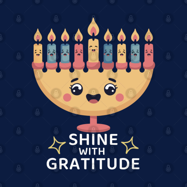 Shine With Gratitude – Kawaii Hanukkah Latke Menorah by Thank HaShem