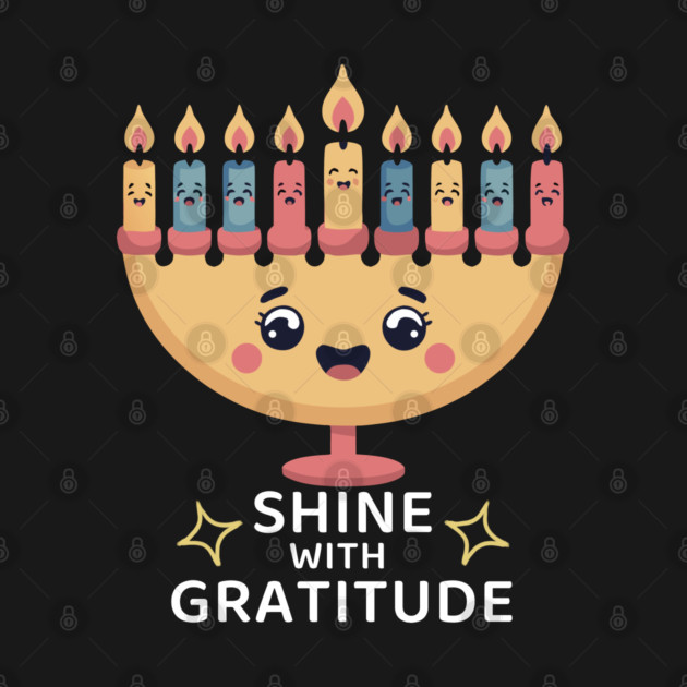Shine With Gratitude – Kawaii Hanukkah Latke Menorah by Thank HaShem