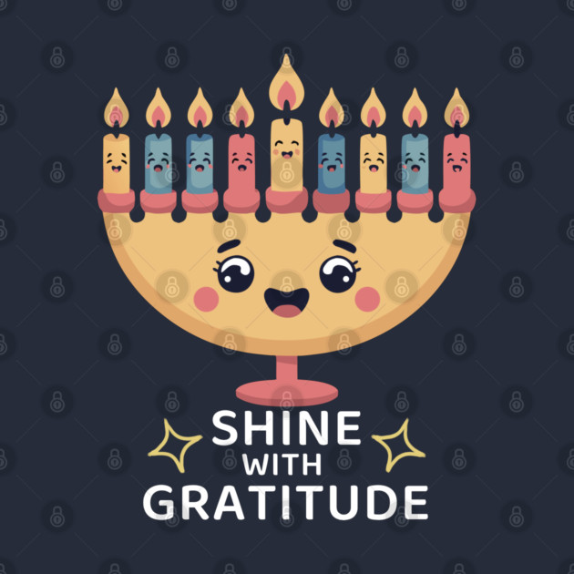 Shine With Gratitude – Kawaii Hanukkah Latke Menorah by Thank HaShem
