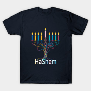 Colorful Menorah – Hashem T-Shirt