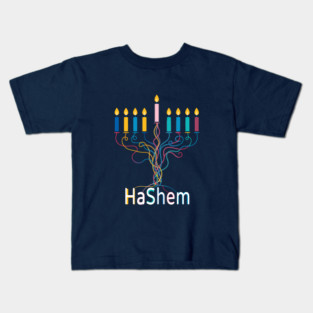 Colorful Menorah – Hashem Kids T-Shirt
