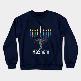 Colorful Menorah – Hashem Crewneck Sweatshirt