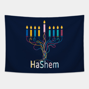 Colorful Menorah – Hashem Tapestry