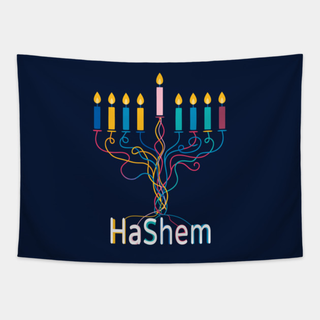 Colorful Menorah – Hashem Tapestry by Thank HaShem