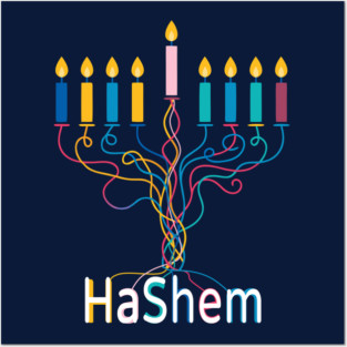 Colorful Menorah – Hashem Posters and Art