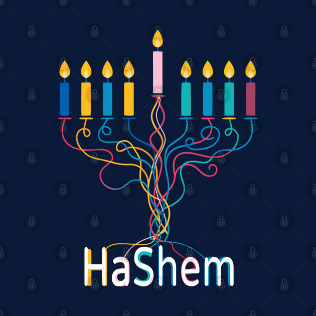 Colorful Menorah – Hashem by Thank HaShem